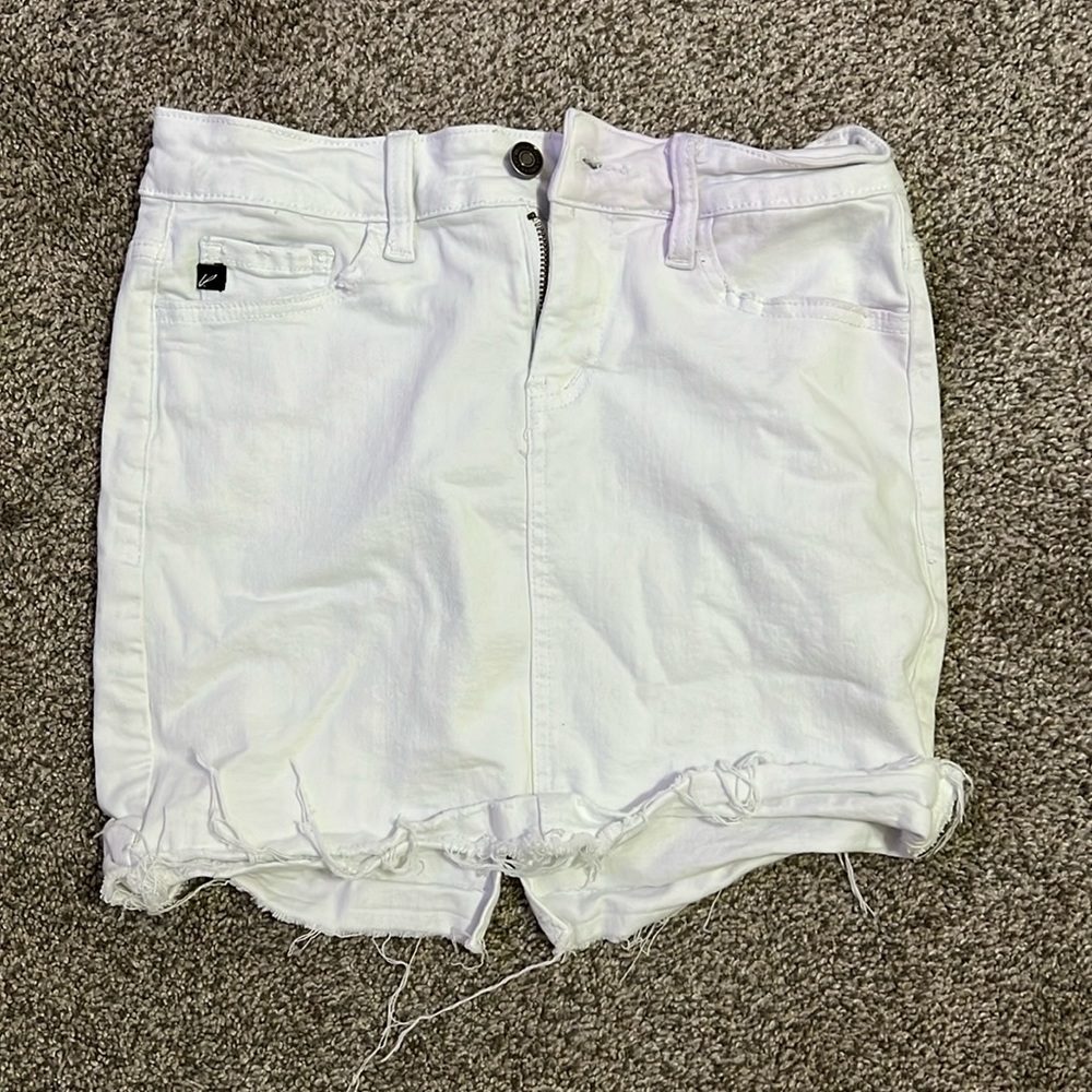 Kancan white jeans skirt